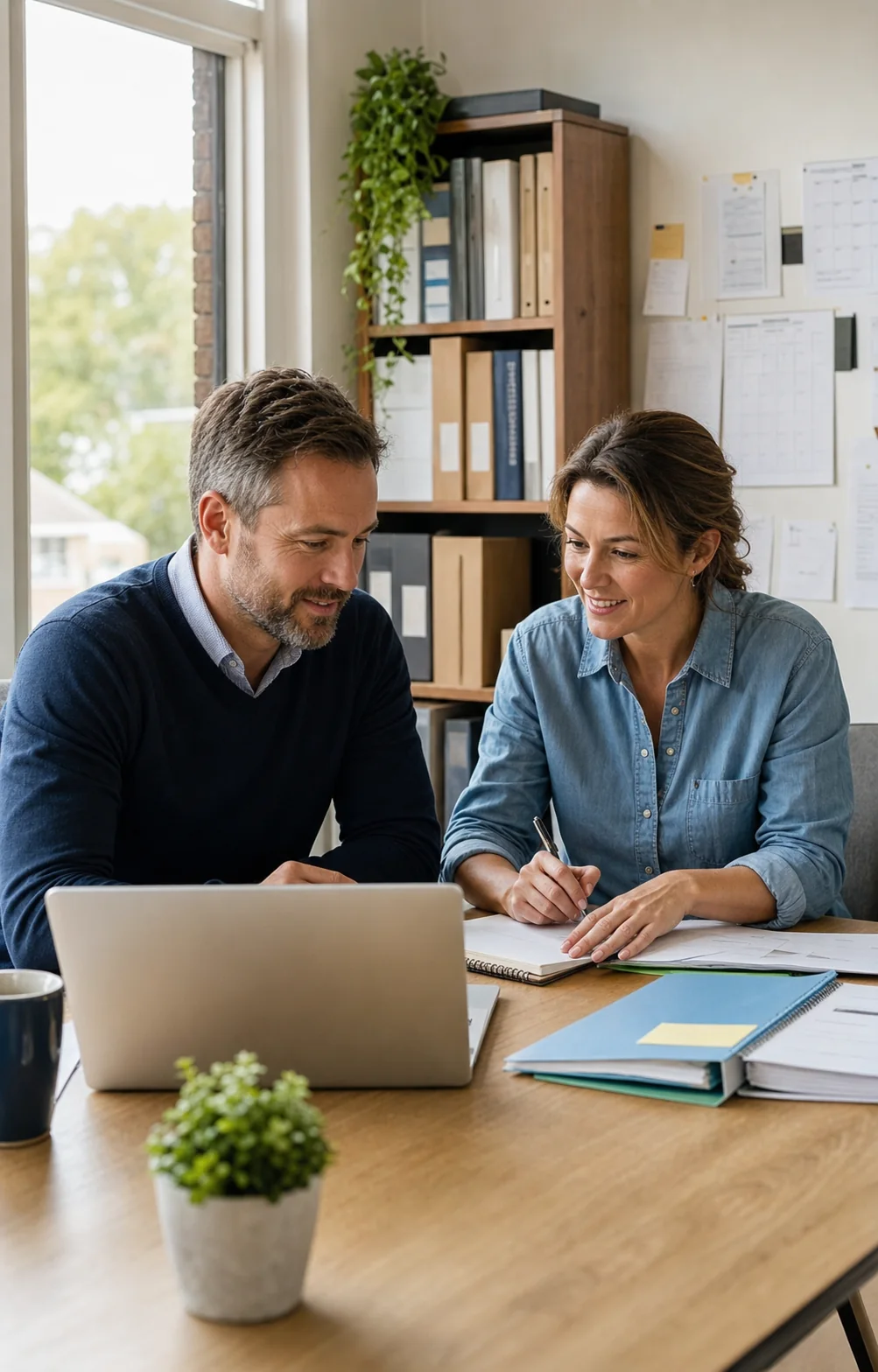 Advisor supporting a business owner as their plan moves forward