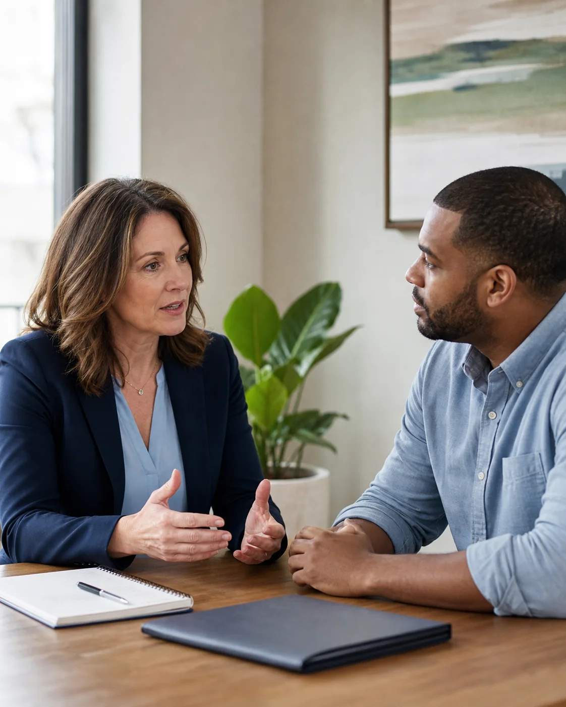 Advisor speaking directly with a business owner