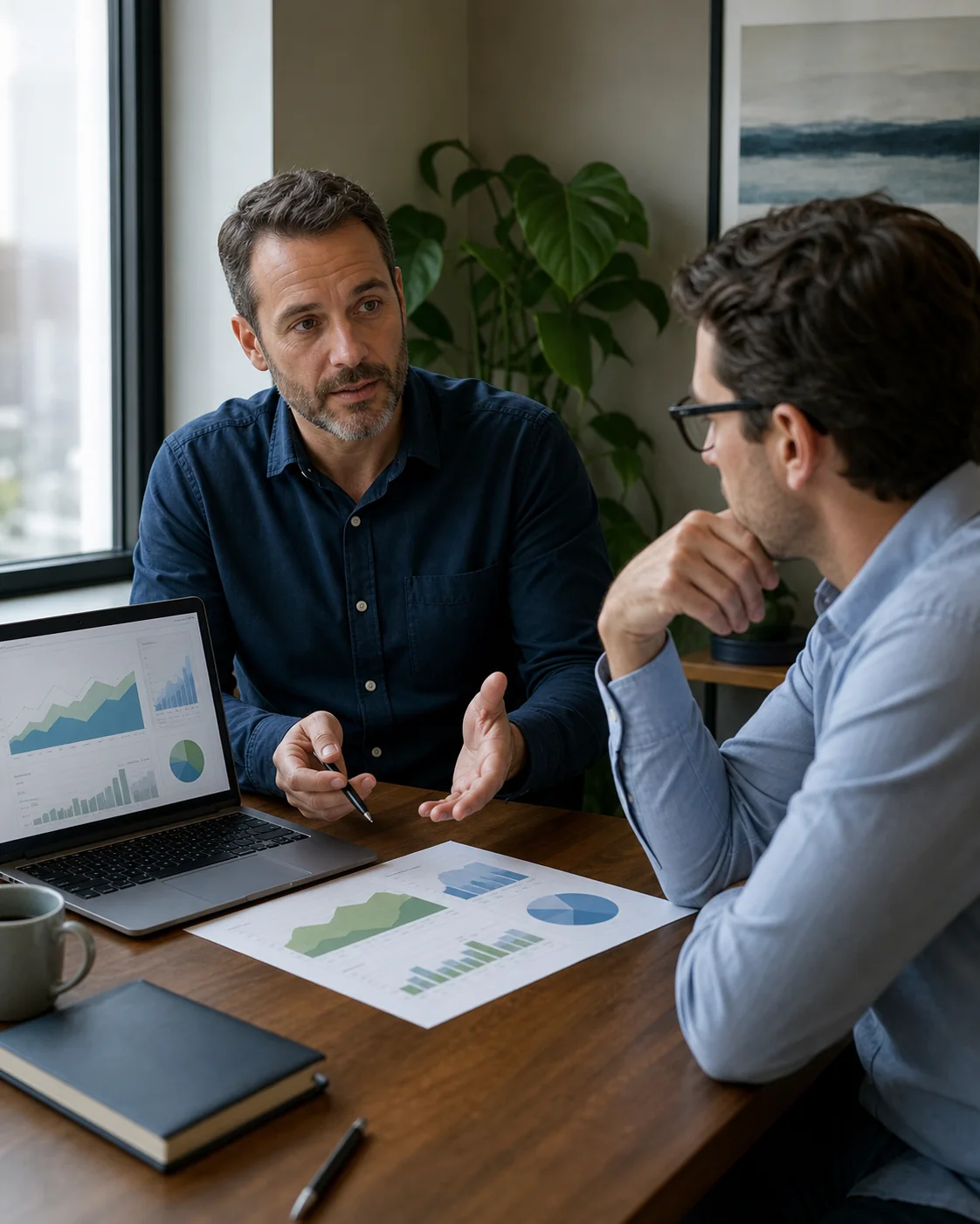 Advisor setting realistic expectations during a financial review